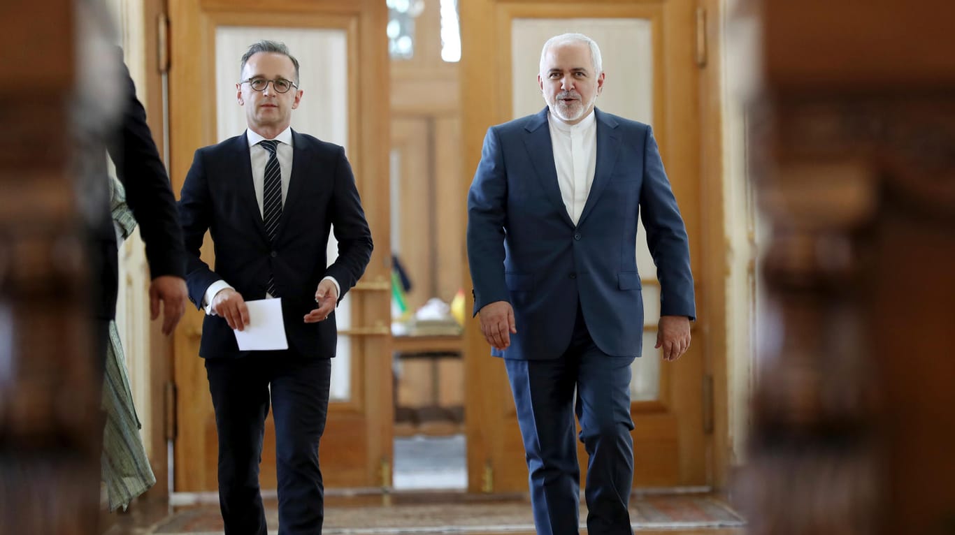 Der deutsche und der iranische Außenminister: Die Verhandlungen zwischen Heiko Maas und seinem iranischen Amtskollgen Javad Sarif treten auf der Stelle.