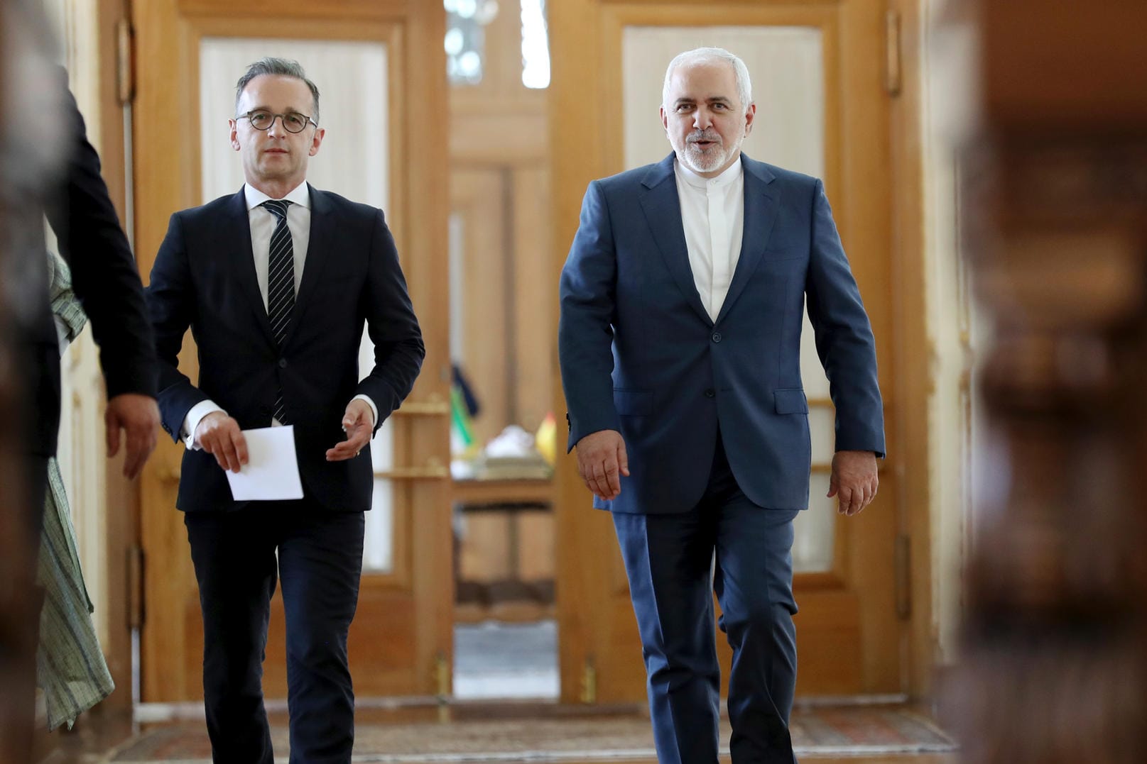 Der deutsche und der iranische Außenminister: Die Verhandlungen zwischen Heiko Maas und seinem iranischen Amtskollgen Javad Sarif treten auf der Stelle.