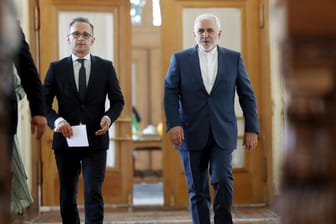 Der deutsche und der iranische Außenminister: Die Verhandlungen zwischen Heiko Maas und seinem iranischen Amtskollgen Javad Sarif treten auf der Stelle.