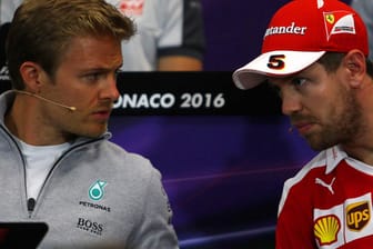 Konkurrenten auf der Strecke: Nico Rosberg (l.) und Sebstian Vettel waren zwischen 2006 und 2016 parallel in der Formel 1 als Fahrer aktiv.