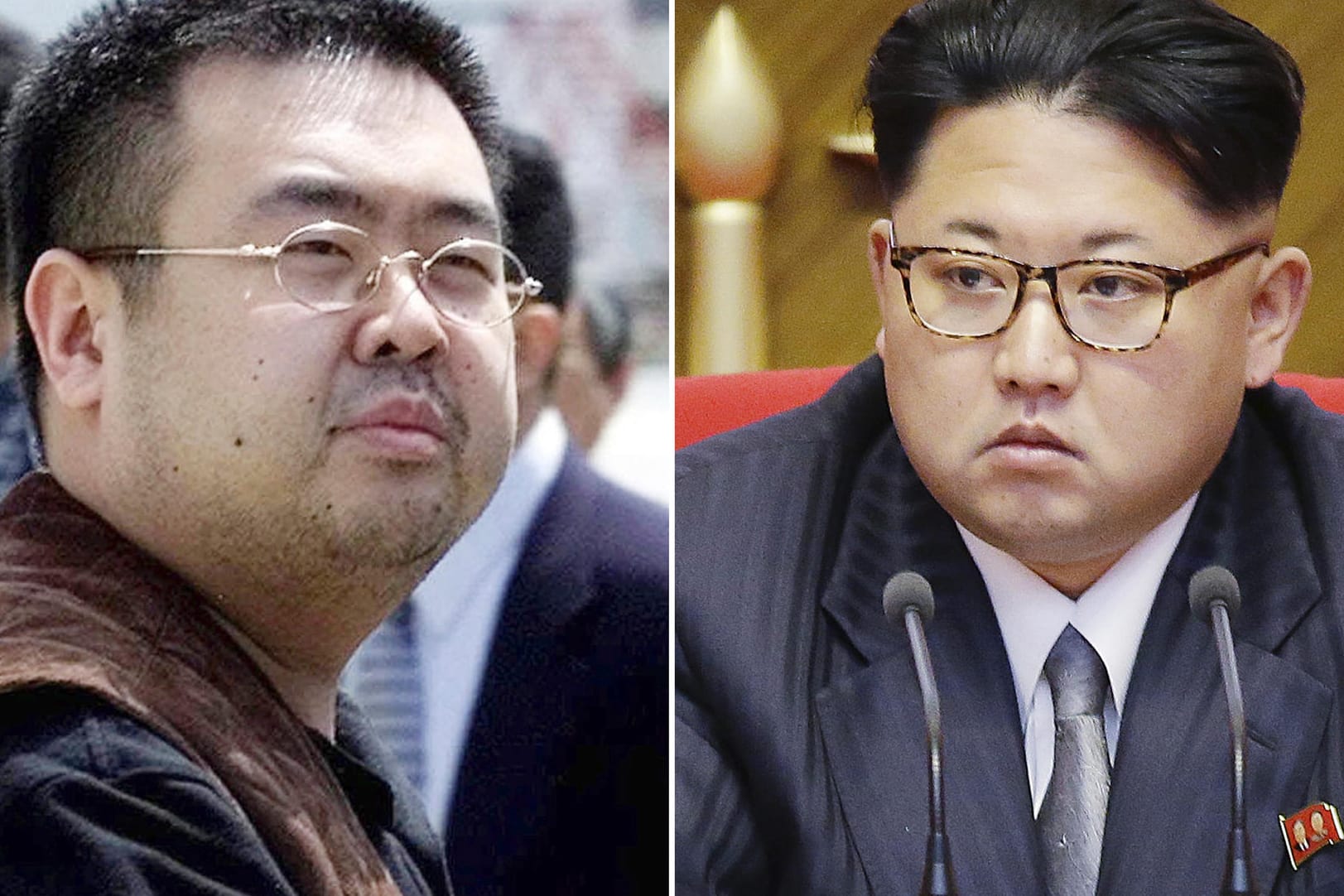 Ein Bild von Nordkoreas Machthaber Kim Jong Un (r.) und seinem Halbbruder Nam: Nam lebte vor seinem Tod lange im Ausland. (Archivbild)
