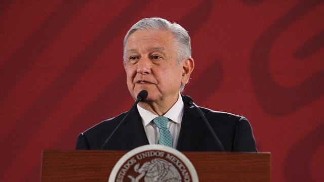 Mexikos Präsident Andrés Manuel López Obrador: "Wir werden weiter diese Politik der Nicht-Konfrontation verfolgen. Mexikos Präsident Andrés Manuel López Obrador: "Wir werden weiter diese Politik der Nicht-Konfrontation verfolgen.