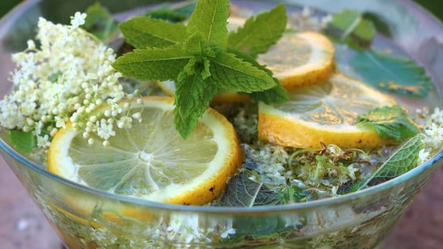 Der Holunderblüten-Minz-Sirup von Elisabeth Engler gibt Erfrischungsgetränken eine besondere Note.