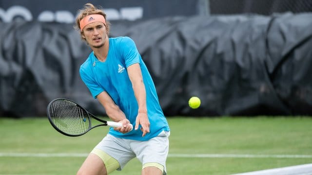 Alexander Zverev beim Training in Stuttgart.