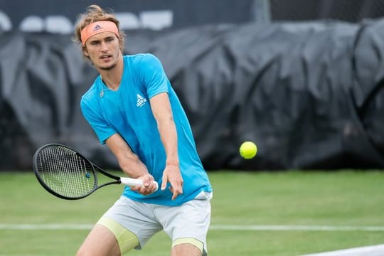 Alexander Zverev beim Training in Stuttgart.