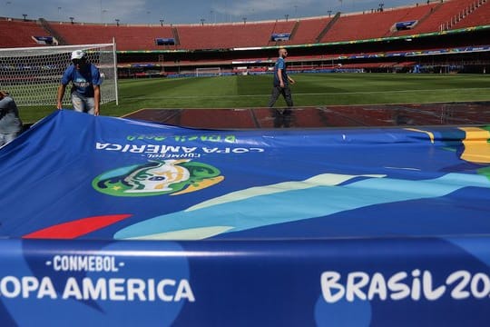 Die letzten Vorbereitungen für die Copa América in Brasilien vor dem Start.