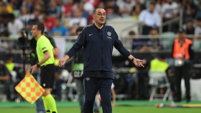 Noch Chelsea-Coach Maurizio Sarri steht kurz vor dem Wechsel zu Juventus Turin.