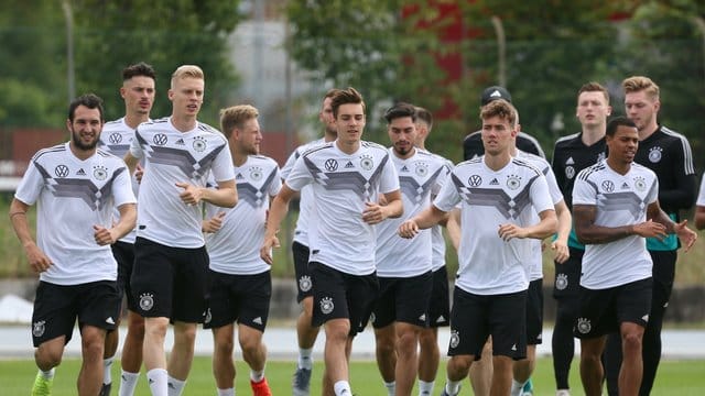Das deutsche U21-Team beim Training in Fagagna.
