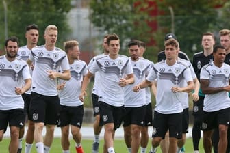 Das deutsche U21-Team beim Training in Fagagna.