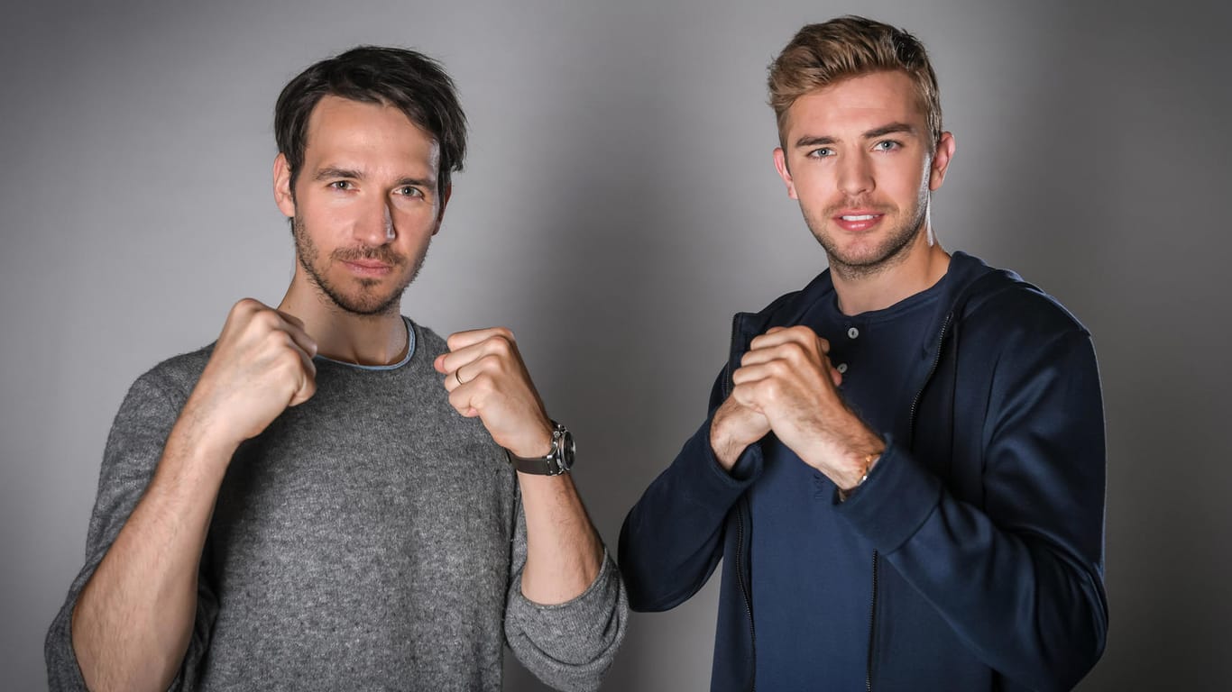 Ex-Profi-Skirennläufer Felix Neureuther und Fußballprofi Christoph Kramer: Die beiden traten bei "Schlag den Star" gegeneinander an.