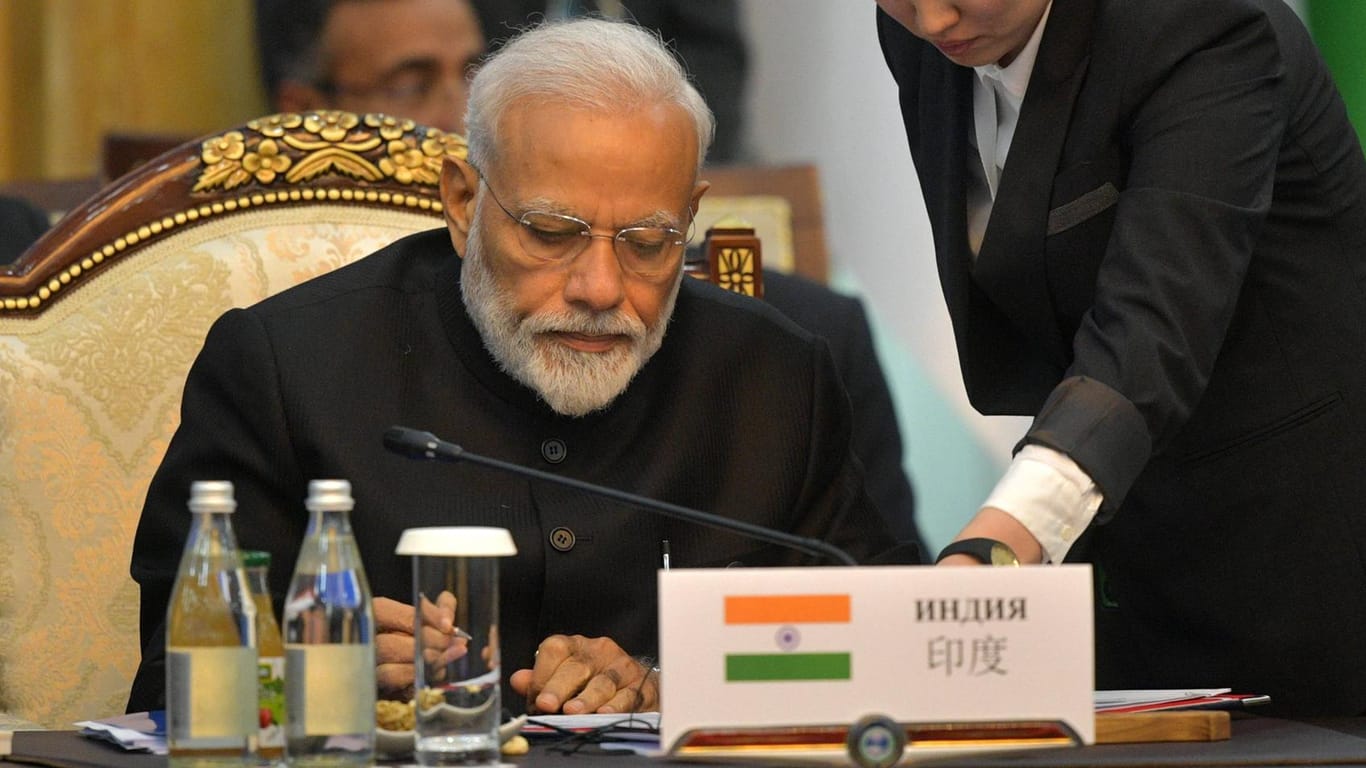 Indiens Regierungschef Narendra Modi: Das Land reagiert im Handelskrieg mit den USA mit Vergeltungszöllen.