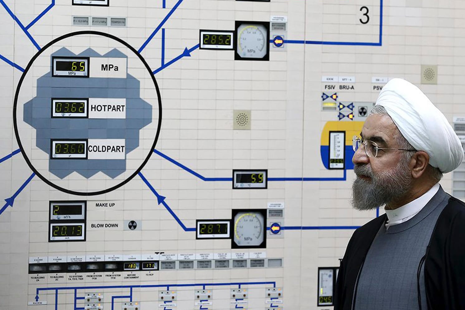 Der iranische Präsident Hassan Ruhani: Der Iran kündigt einen weiteren Teilausstieg aus dem Atomabkommen an.