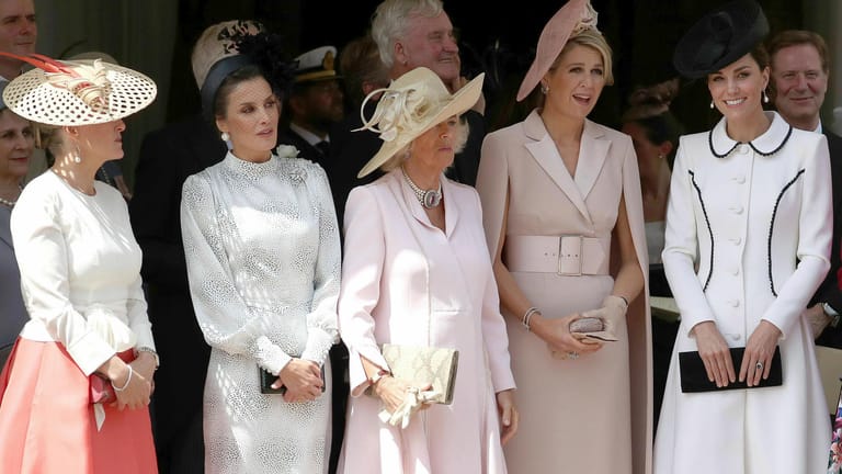 Gräfin Sophie, Königin Letizia, Herzogin Camilla, Königin Máxima und Herzogin Kate: Sie alle trafen sich beim "Garter Day".