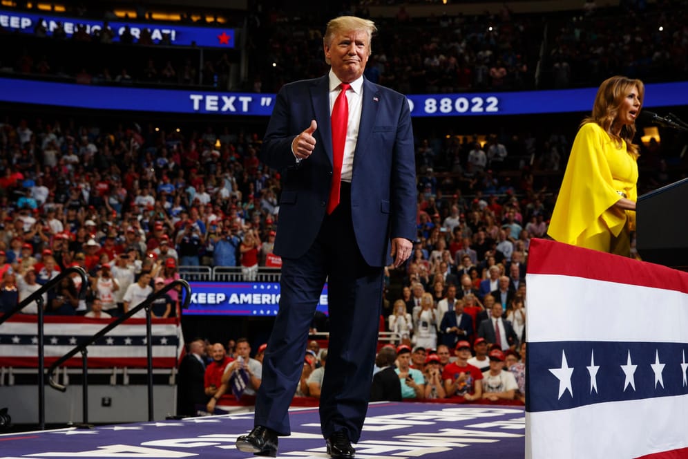Donald Trump, Melania Trump in Florida: Der US-Präsident hat in Florida seinen Wahlkampf 2020 begonnen.