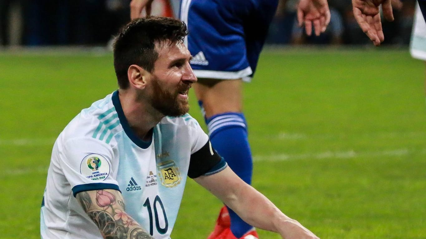Lionel Messi beim Spiel zwischen Argentinien und Paraguay.