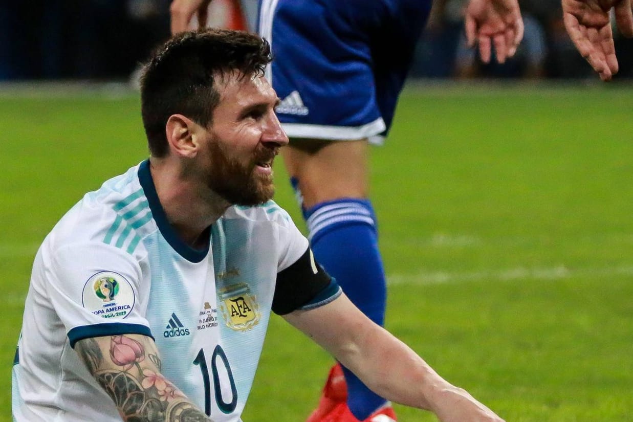 Lionel Messi beim Spiel zwischen Argentinien und Paraguay.