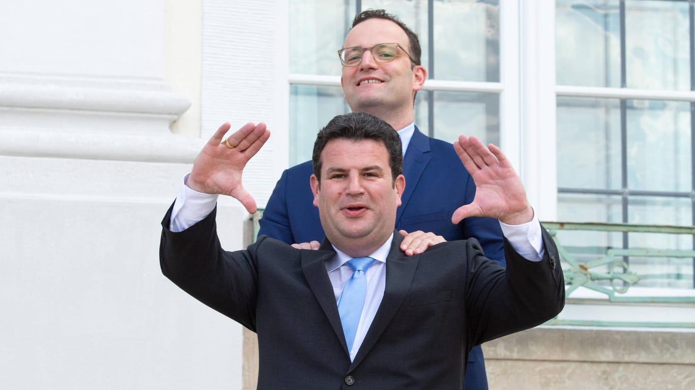 Arbeitsminister Hubertus Heil und Gesundheitsminister Jens Spahn: Sie wissen beide noch nicht, wie sie ihre Pläne finanzieren sollen.