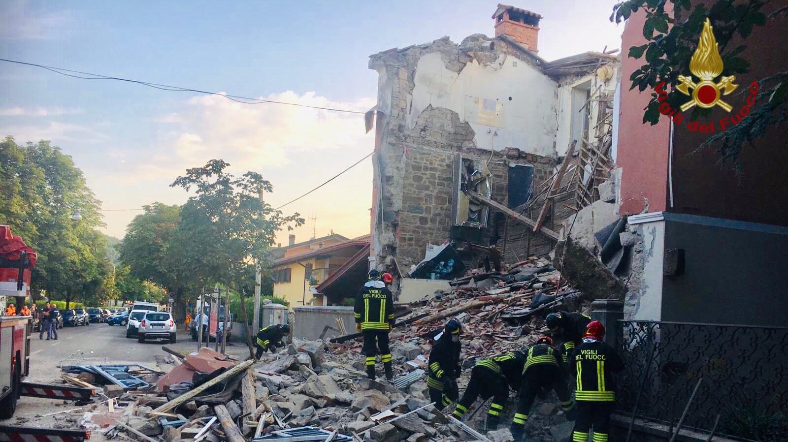 Das eingestürzte Haus in Gorizia: Vermutlich führte ein Gasleck zu der Explosion des Wohnhauses.