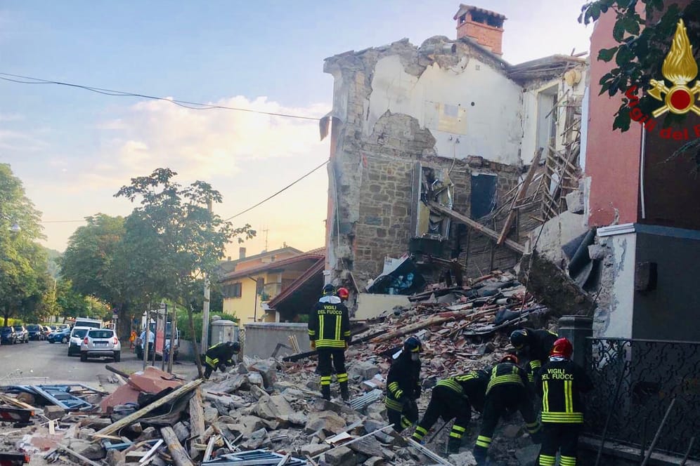 Das eingestürzte Haus in Gorizia: Vermutlich führte ein Gasleck zu der Explosion des Wohnhauses.