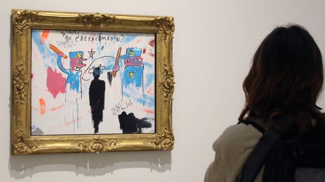 "The Death of Michael Stewart" von Jean-Michel Basquiat im New Yorker Guggenheim-Museum.