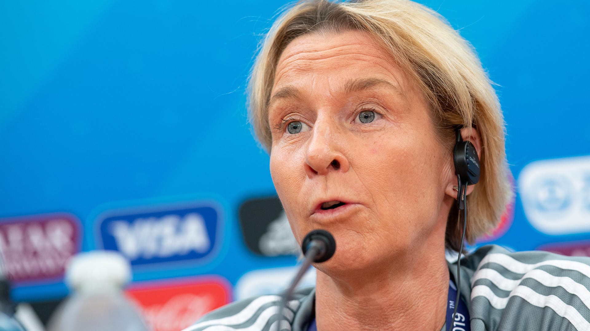 Abschlusspressekonferenz vor dem Spiel am Samstag mit Bundestrainerin Martina Voss-Tecklenburg. Abschlusspressekonferenz vor dem Spiel am Samstag mit Bundestrainerin Martina Voss-Tecklenburg.