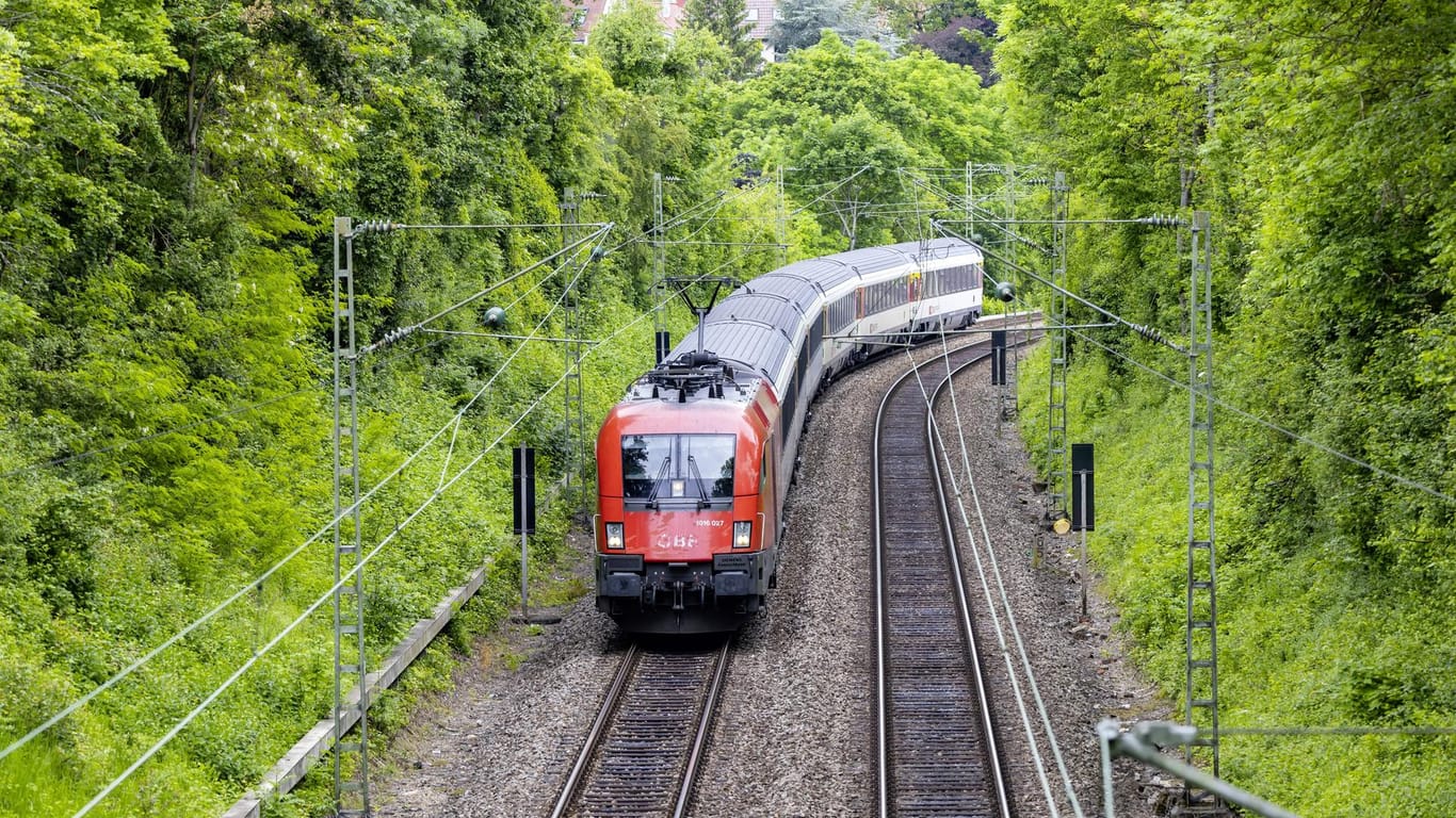 Ein fahrender Zug: Ein 20-Jähriger wurde beim Selfies-Machen von einer Bahn erwischt. (Symbolbild)