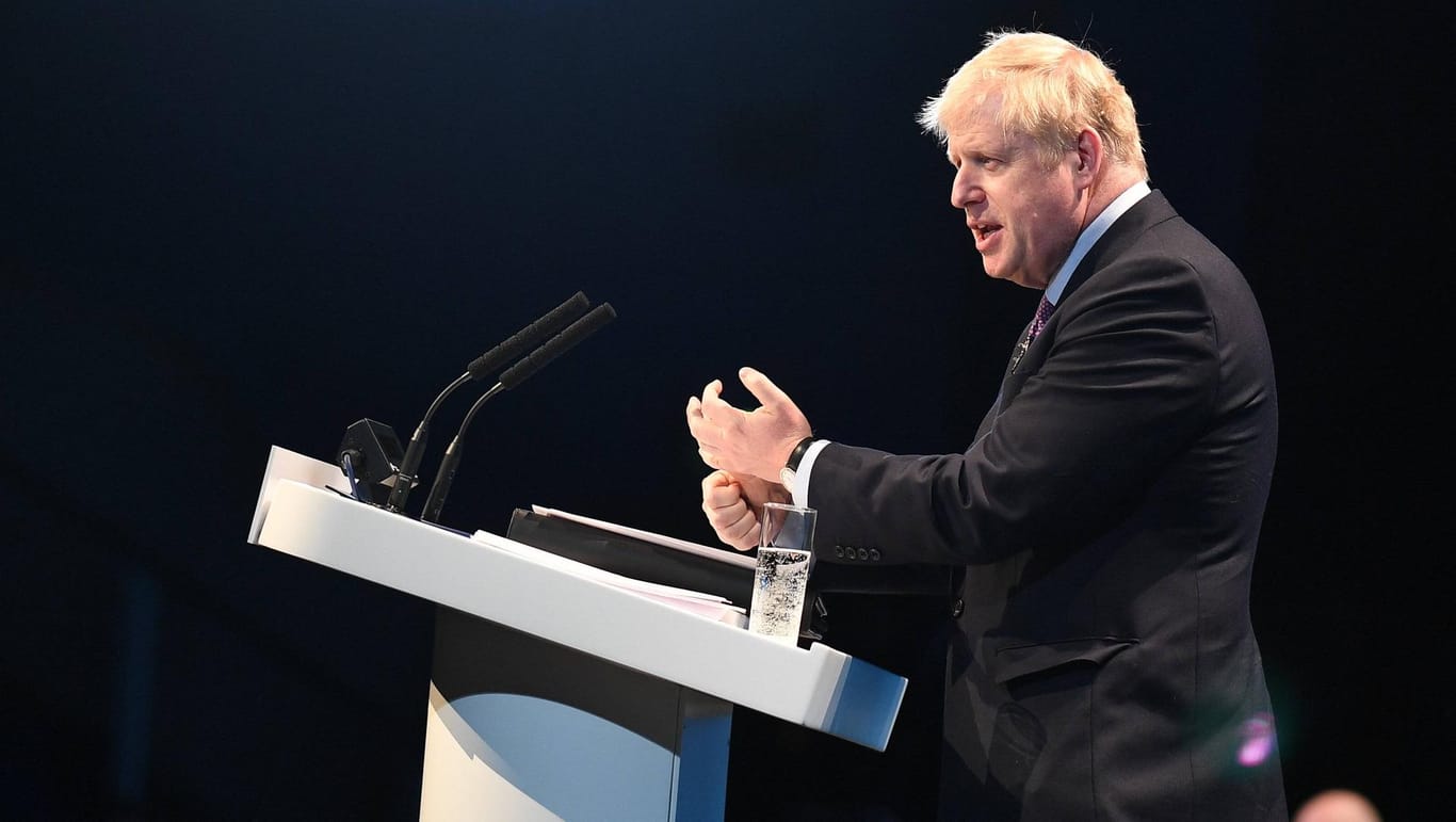 Boris Johnson bei einer Regionalkonferenz: Zu den Fragen über den Streit mit seiner Freundin, schweigt der Politiker.