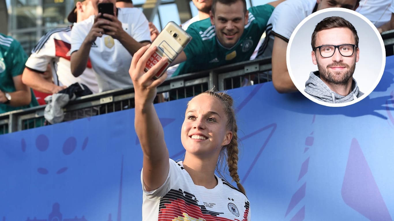 WM-Viertelfinale erreicht: Doch immer wieder steht nicht allein die rein sportliche Leistungen der DFB-Frauen um Giulia Gwinn im Fokus.