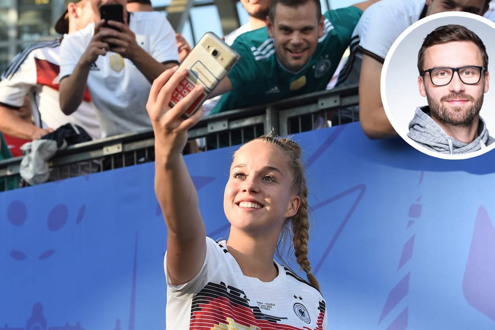 WM-Viertelfinale erreicht: Doch immer wieder steht nicht allein die rein sportliche Leistungen der DFB-Frauen um Giulia Gwinn im Fokus.