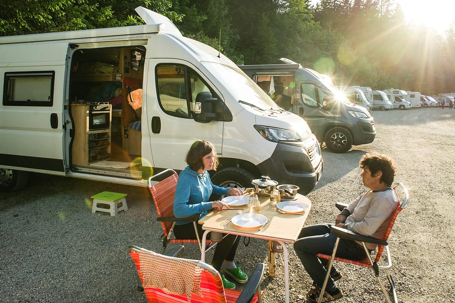 Urlaub im Wohmobil: Statt in die einsame Natur führt die Reise oftmals auf einen Campingplatz.