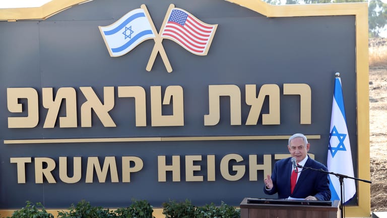 "Trump Heights": Eine Siedlung auf den Golanhöhen trägt den Namen des US-Präsidenten.