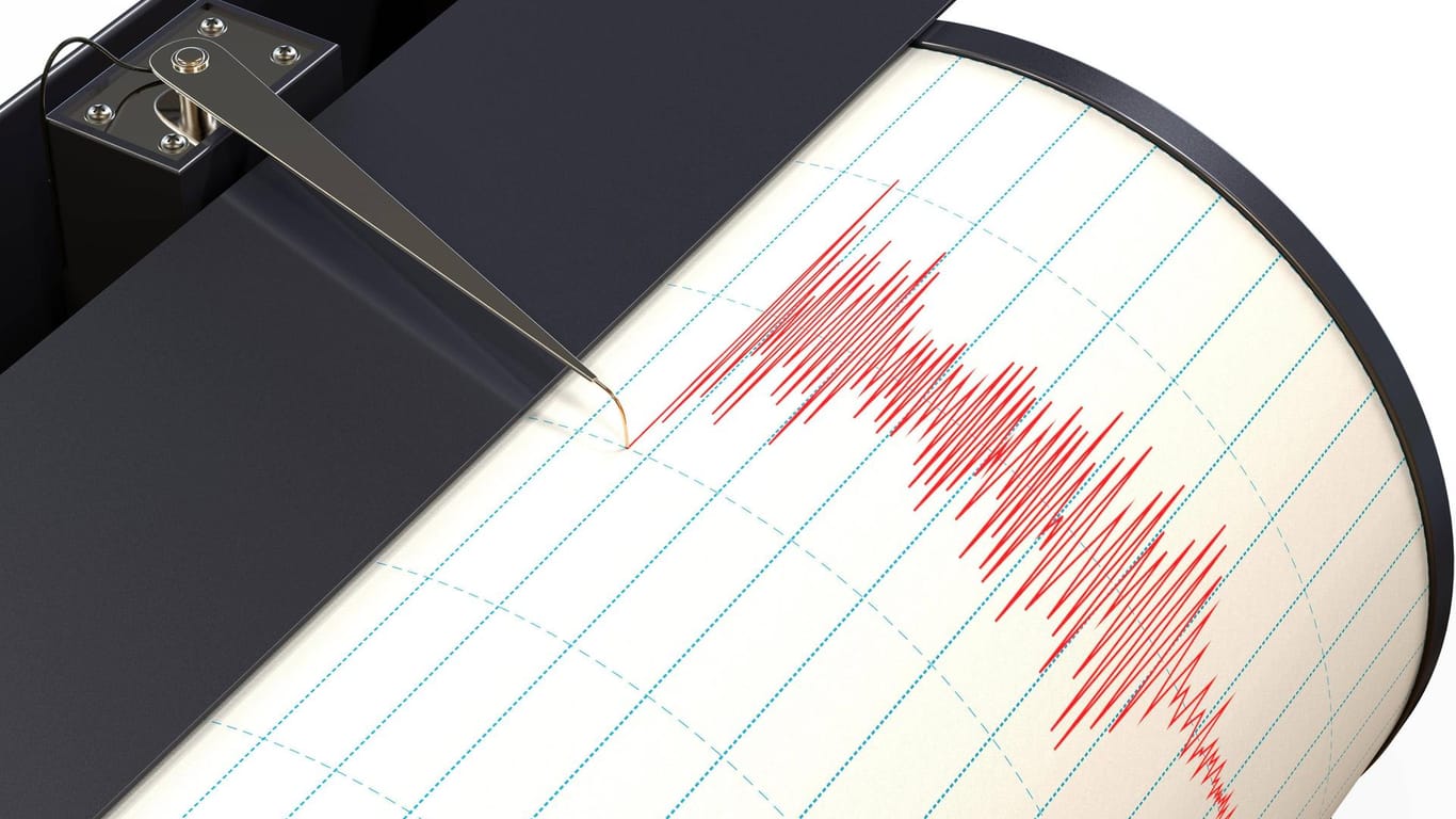 Ein Seismograph zeichnet ein Erdbeben auf: In Mittelamerika gab es ein Beben mit der Stärke 6,5. (Symbolbild)