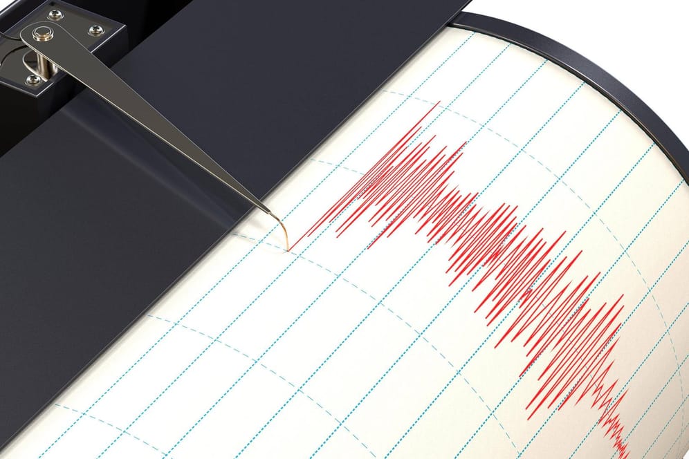 Ein Seismograph zeichnet ein Erdbeben auf: In Mittelamerika gab es ein Beben mit der Stärke 6,5. (Symbolbild)