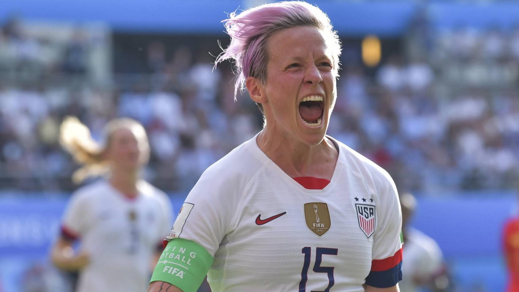 US-Kapitänin Megan Rapinoe erzielte im Achtelfinale gegen Spanien beide Tore.