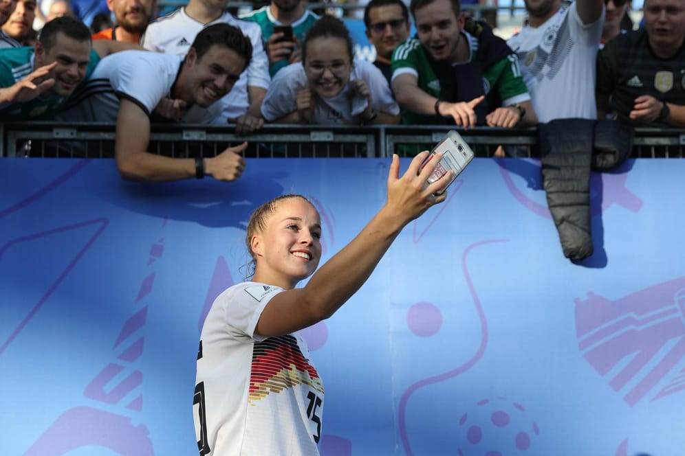 Giulia Gwinn erlebte bei der WM den größten Zuwachs an Instagram-Followern.