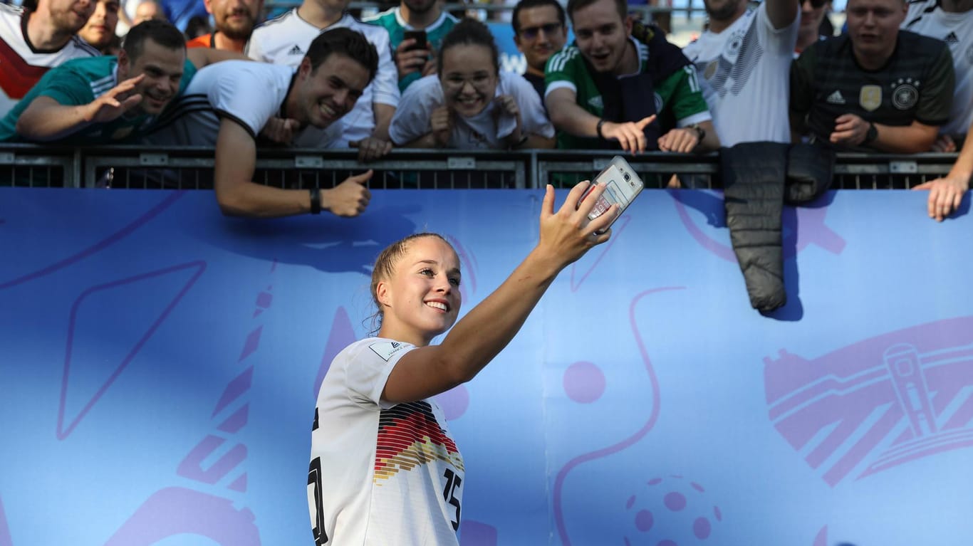 Giulia Gwinn erlebte bei der WM den größten Zuwachs an Instagram-Followern.