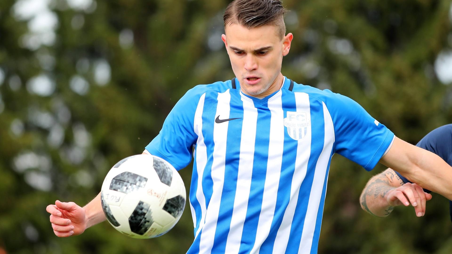 Zehnter Neuzugang für den Wuppertaler SV: Lukas Knechtel, hier bei einem Spiel für Oberlausitz Neugersdorf.