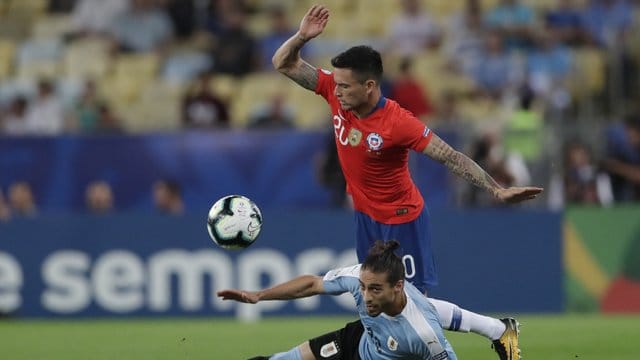 Der Leverkusener Charles Aránguiz ist derzeit mit Chile bei der Copa America in Brasilien im Einsatz.