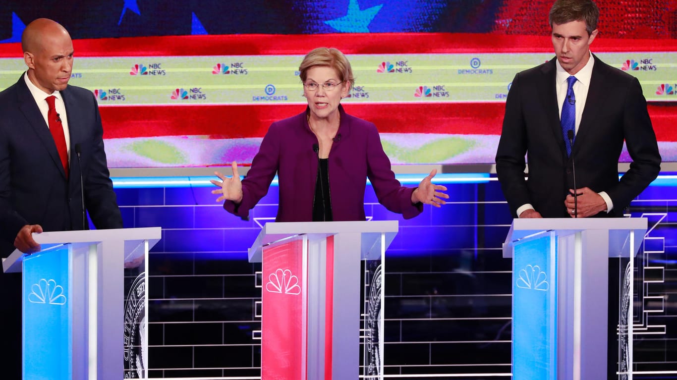 TV-Debatte bei den US-Demokraten: Elizabeth Warren ist eine der aussichtsreichsten Kandidatinnen.