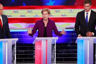 TV-Debatte bei den US-Demokraten: Elizabeth Warren ist eine der aussichtsreichsten Kandidatinnen.