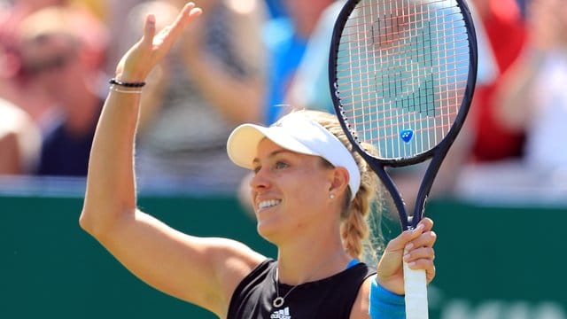 Steht nach einem klaren Zweisatzsieg über Simona Halep im Halbfinale von Eastbourne: Angelique Kerber.