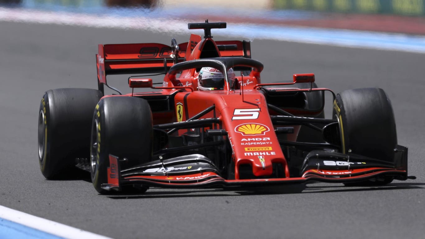 Sebastian Vettel im Ferrari.