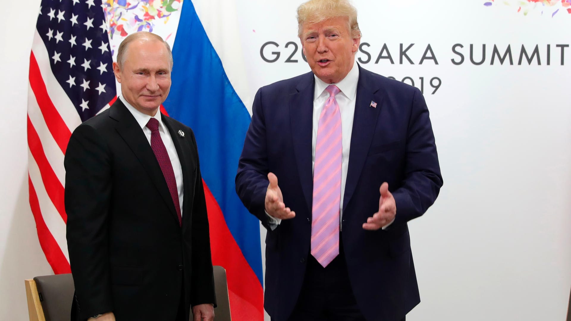 US-Präsident Donald Trump und Wladimir Putin: Beim G20-Gipfel im Japan versprachen die beiden Einigkeit.