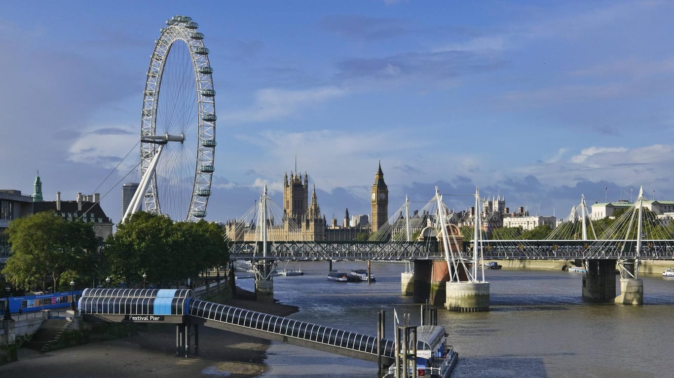 Blick auf London Eye: Die Sehenswürdigkeit gehört dem britischen Unterhaltungskonzern Merlin.