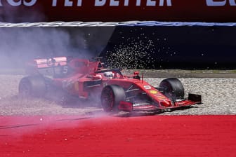 Grand Prix von Österreich: Sebastian Vettel kam beim zweiten Trainings von der Strecke ab.