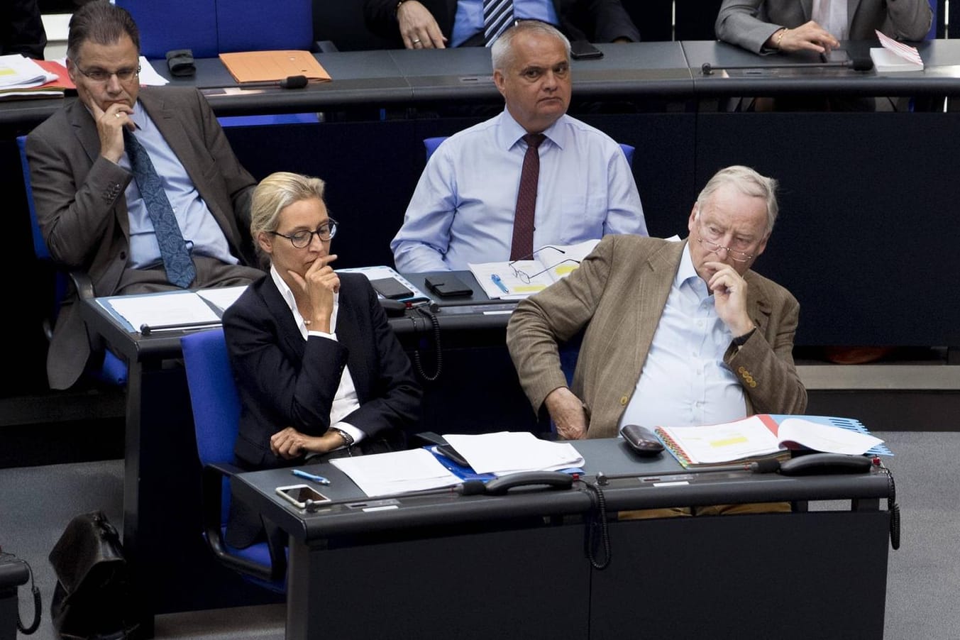 Alice Weidel und Alexander Gauland: Nach der Plenarsitzung sollte es von Berlin nach Stettin gehen – daraus wurde nichts. Das Hotel hat kurzfristig alle Buchungen storniert.