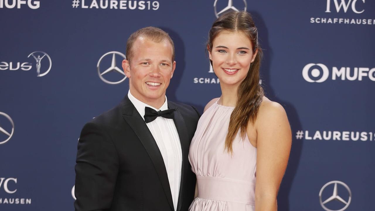 Sportpresseball im Februar 2019: Fabian Hambüchen und Nina kamen da noch zusammen auf den Teppich.