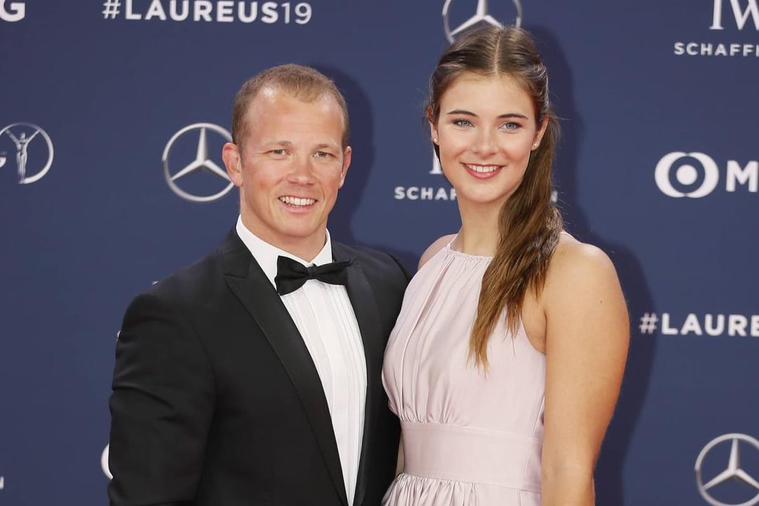 Sportpresseball im Februar 2019: Fabian Hambüchen und Nina kamen da noch zusammen auf den Teppich.