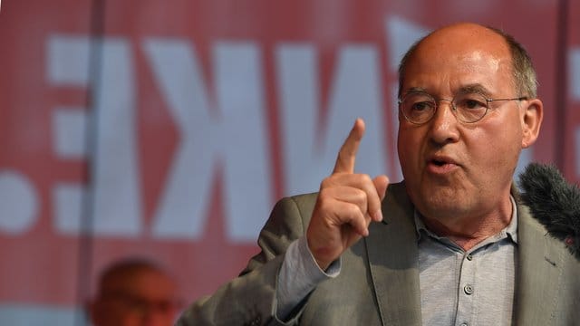 Gregor Gysi im April bei der Auftaktkundgebung der Linkspartei zur Europawahl.