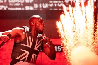 Heißer Typ: Rapper Stormzy aus Großbritannien beim Glastonbury Festival.